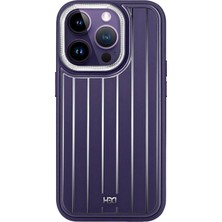 Fuchsia iPhone 14 Pro Max ile Uyumlu Kılıf HBC-190 Kolaj Kapak - Derin Mor