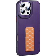 Fuchsia iPhone 14 Pro Max ile Uyumlu HBC-265 Madrid Kablosuz Şarj Özellikli Standlı Kapak - Derin Mor