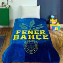 Taç Taraftar Lisanslı Tek Kişilik Battaniye (160X220)-FENERBAHÇE Palamut Logo