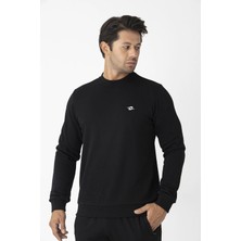 Crozwise Üç Iplik Sıfır Yaka Siyah Erkek Sweat 6053