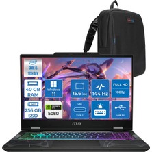 MSI Msı Cyborg 15 Intel Core I5 13420H 40GB Ddr5 256GB SSD RTX5060 Gddr7 8gb Windows 11 Pro 15.6" Fullhd (1920X1080) 144HZ IPS Taşınabilir Bilgisayar B13WFKG491XTRP16 + Zetta Çanta
