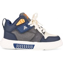 Unisex Çocuk Spor Ayakkabı Ortopedik Bağcıklı Cırtlı Desenli Kaymaz Taban Yürüyüş Sneaker 537