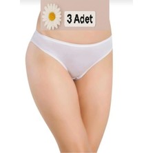 Papatya Bambu Bikini Kadın Külot Beyaz 3' lü Paket 2521