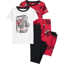 Erkek Çocuk Çocuk Pijama Set 4'lü Paket