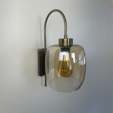 Pearl Bal Rengi Cam Aplik Duvar Lambası Modern Otel Cafe Vintage Salon Yatak Odası Merdiven Retro