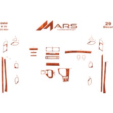 Bmw 5 Seri E39 Uyumlu -Konsol-Torpido Kaplama 1995 29 Parça Maun