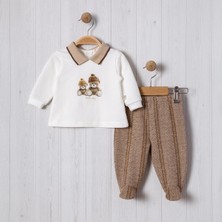 Triko Yakalı Bebe Erkek 2'li Takım