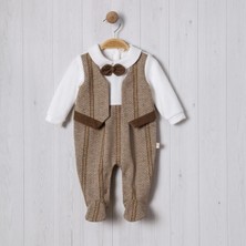 Yelekli Balıksırtı Bebe Erkek Tulum