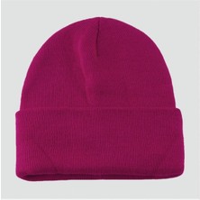 Depomix Çift Kat 1 Nci Kalite Renkli Bere   Bere Eldiven -Fuşya