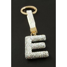 Depomix Harfli Savaroski Taşlı Anahtarlık-E