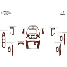 Chery Tiggo 4x4 Konsol-Torpido Kaplama 2007 16 Parça Maun