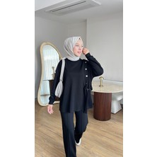 Çıt Çıt Detaylı Oysho Takım-Siyah