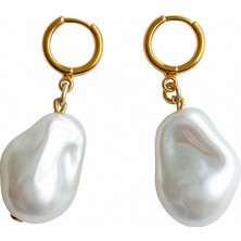 Çelik Barok Inci Küpe