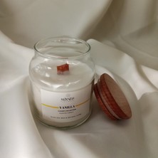 Vanilya Kokulu Cam Kavanozda Soya Mum