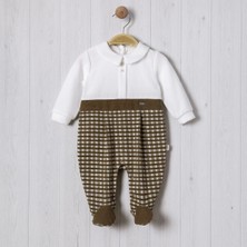 Kemer Detay Mini Armalı Ekose Bebe Erkek Tulum