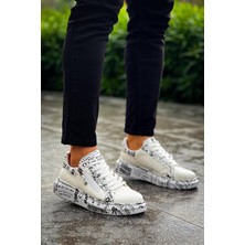 Kb-02  Kuback Bağcıklı Crocodile Beyaz Gazete Günlük Erkek Ayakkabı