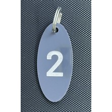 4'lü Antrasit Otel Bungalov Apart Yurt Tesis Oda Numaralı Anahtarlık