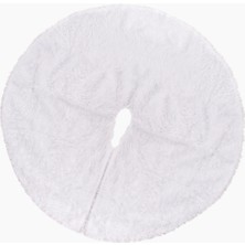 Jc Beyaz Peluş Ağaç Altı Örtüsü 90CM