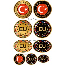 3D Kabartmalı Parlak  Sticker Oto Araç Aksesuar