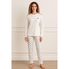 Pemilo Kadın 70915 Uzun Kol Likralı Waffle Pijama Takımı