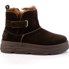 Kahve Hakiki Deri Kadın Bot & Bootie K02748100702