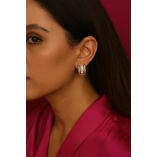 Xuping Kararma Yapmaz Gold Zirkon Taşlı Kadın Küpe