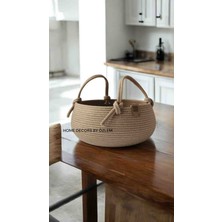 Hasır Sepet  Hasır Kulplu Sepet Organizer Düzenleyici Handmade El Emeği  Dekoratif Sepet