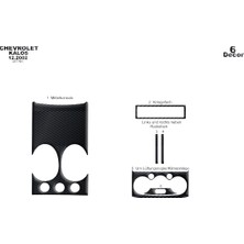 Chevrolet Kalos Konsol-Torpido Kaplama 2002 6 Parça Siyah Karbon