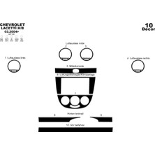 Chevrolet Lacetti Hb Konsol-Torpido Kaplama 2004 10 Parça Piano Black