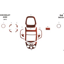 Chevrolet Aveo Piano Black Kaplama 2012 14 Parça Maun
