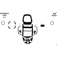 Chevrolet Aveo Alüminyum Kaplama 2012 14 Parça Piano Black