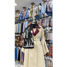 Renk Serapları Desenli Şal Siyah