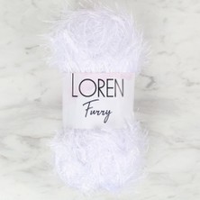 Loren Furry Beyaz El Örgü Ipi - RF118 - 34067