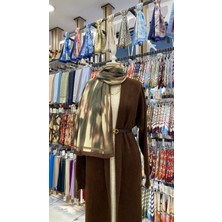 Renk Serapları Desenli Şal Yeşil Kahverengi