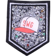 Aplike Ütü Ile Yapışan Taşlı Şapka Arma 5x5 cm