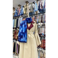 Renk Serapları Desenli Şal Mavi