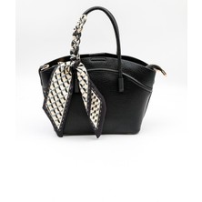 Kriste Bell Ithal Kadın Fular Detaylı El ve Çapraz Çanta KB592 - Siyah