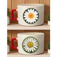 Papatyalı 2'li Fincan - Erkek Için Doğum Günü Hediyeleri, Erkek Arkadaşa Alınacak Hediyeler