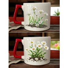 Toprakta Papatya 2'li Kupa - Hediyeleri, 1 Yaş Hediyesi, Kız Kardeşe Doğum Günü Hediyesi