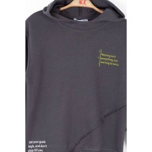 Erkek Çocuk Win Sweatshirt 8-14 Yaş Antrasit