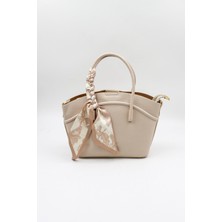 Kriste Bell Ithal Kadın Fular Detaylı El ve Çapraz Çanta KB592 - Bej