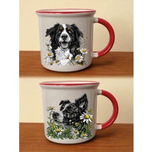 Papatya Köpek Teması Ağzı Kırmızı Bardak - Erkek Arkadaşa Hediye, Bebek Hediyeler, Bebek Hediyesi