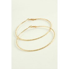 Sepetim Zikzak Burgulu Metal Halka Küpe 8-9-10 Cm-10 cm