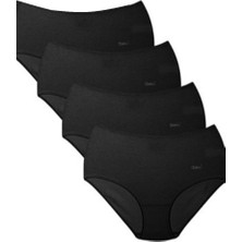 Kombasic Maxi Yüksek Bel 4’lü Paket Külot -Yumuşak Modal Pamuk  Günlük Konfor