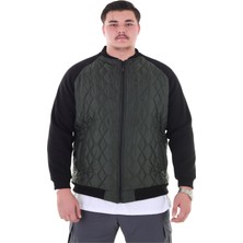 Maruf Shop Erkek Büyük Beden 120 KILO-158 Kilo Arası Için Uygun Dik Yaka Parçalı Mevsimlik  Hafif Mont