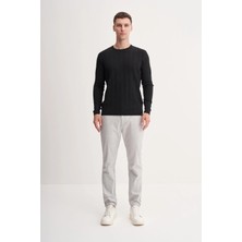 Erkek Slim Fit Viskon Kumaş Premium Bisiklet Yaka Kazak