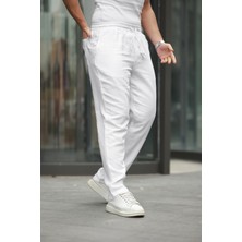 Keten Bağcıklı Jogger Pantolon