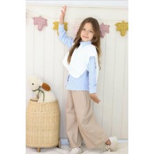 Kız Çocuk Kot Pantolon Triko Gömlekli 3\'lü Tarz Takım