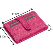 Westpolo Carpi Çok Bölmeli Unisex Hakiki Flötr Deri Kartlık - Fuşya