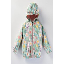 Kız Çocuk Kapüşon Detaylı Yağmurluk - Rüzgarlık